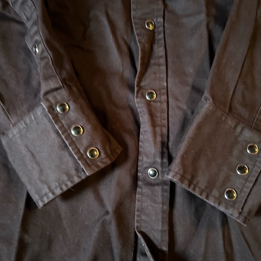 Wrangler Pearl-snap button up size 16.5X33 - Picture 3 of 5